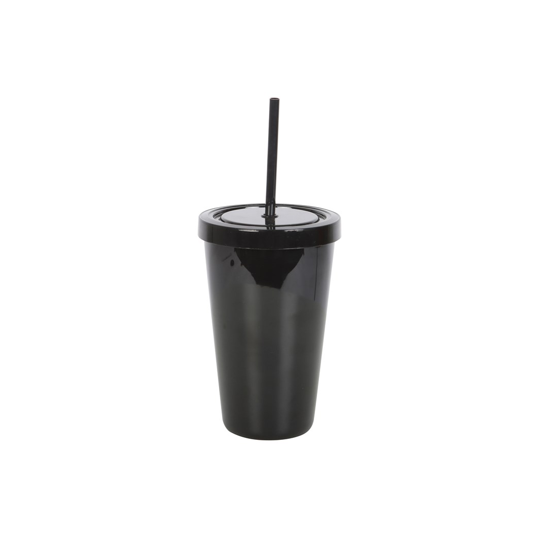 Goth Juice Plastic Tumbler with Straw