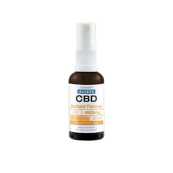 CBD natural flavor oil in a 30ml bottle from Access CBD with 4800mg broad spectrum content