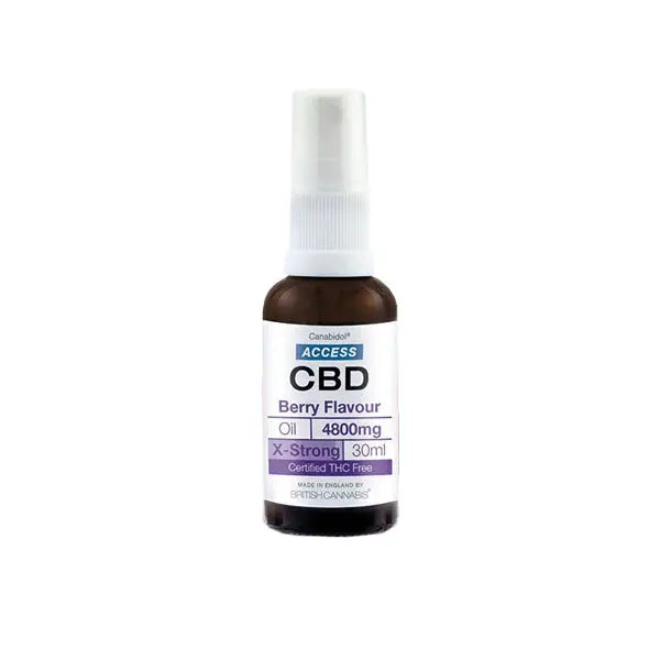 CBD Berry Flavor Oil Bottle from Access CBD 4800mg Broad Spectrum Oil 30ml