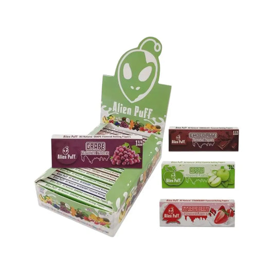 Alien Puff 1.25 Size Mixed Fruit Flavour Rolling Papers 20 Booklets (HP7901) - Fulfilment