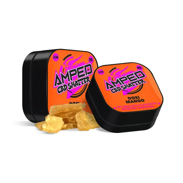 Amped CBD 99% CBD Shatter 1g - Dosi Mango - CBD Products