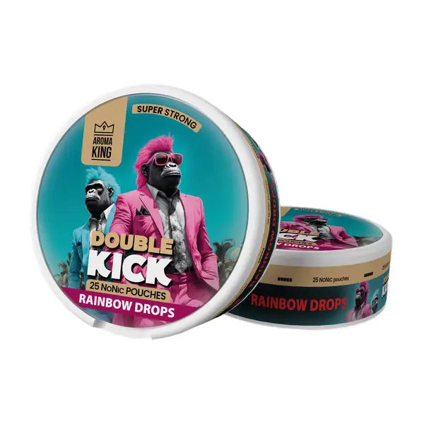 Aroma King Double Kick 10mg NoNic - 50mg Nicotine Substitute Pouches - 25 Pouches - Smoking Products