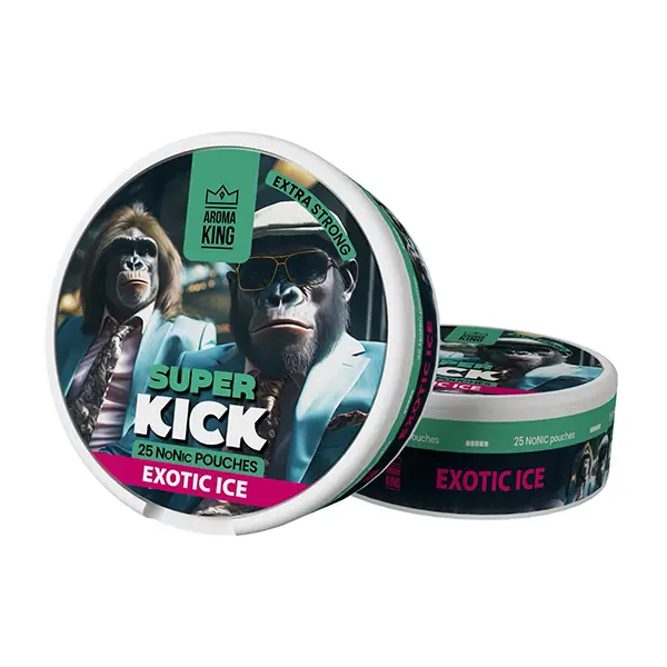 Aroma King Super Kick 5mg NoNic 25mg Nicotine Substitute Pouches 25 Pouches Smoking Products