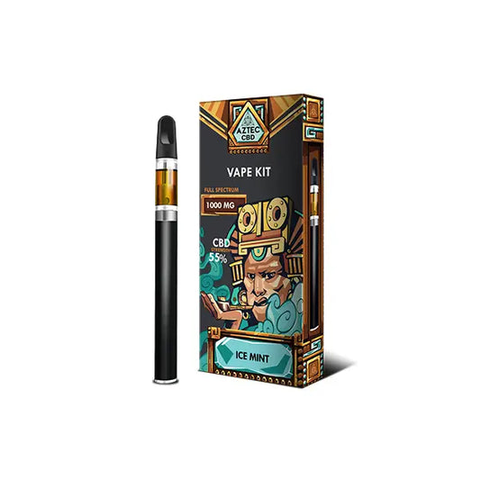 Aztec CBD 1000mg Vape Kit - 1ml - Ice Mint - CBD Products