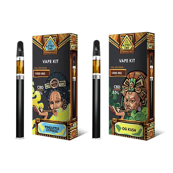 Aztec CBD 1000mg Vape Kit - 1ml - CBD Products