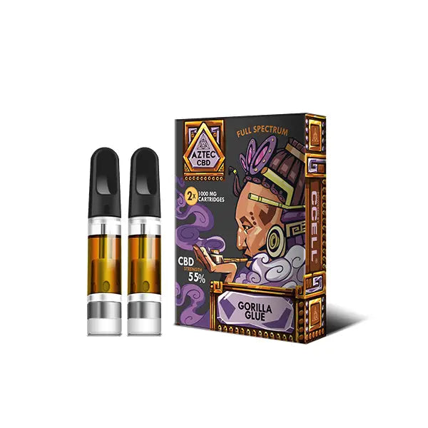 Aztec CBD 2 x 1000mg Cartridge Kit - 1ml - CBD Products