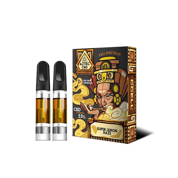 Aztec CBD 2 x 1000mg Cartridge Kit - 1ml - CBD Products