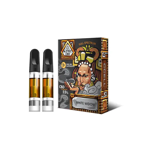 Aztec CBD 2 x 1000mg Cartridge Kit - 1ml - CBD Products