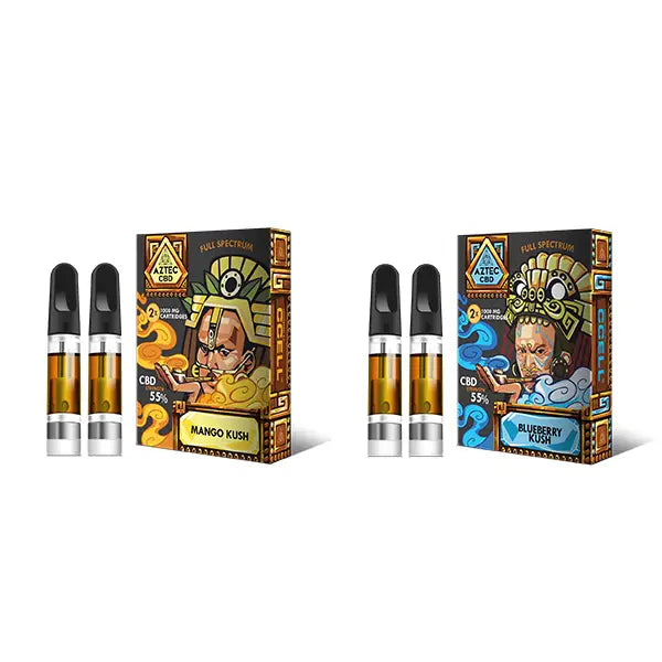 Aztec CBD 2 x 1000mg Cartridge Kit - 1ml - CBD Products