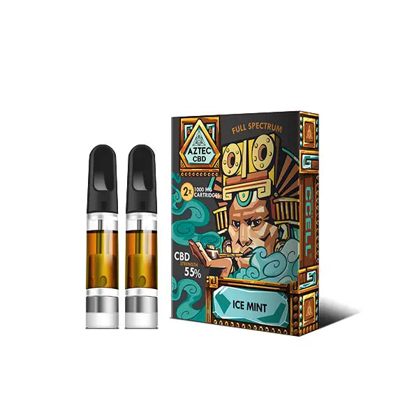 Aztec CBD 2 x 1000mg Cartridge Kit 1ml CBD Products