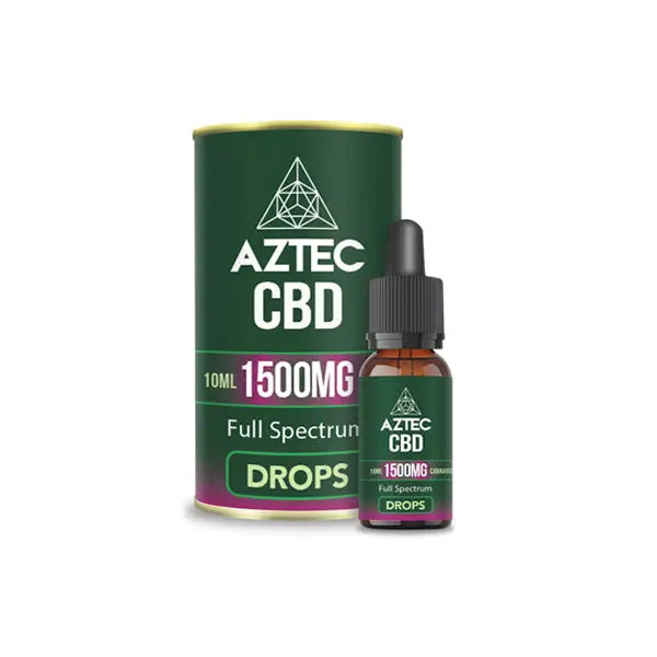 Aztec CBD Full Spectrum Hemp Oil 1500mg CBD 10ml - Natural Hemp - CBD Products