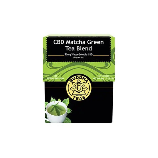 Buddha Teas 5mg CBD Tea Bags - Matcha Green Tea Blend - CBD Products
