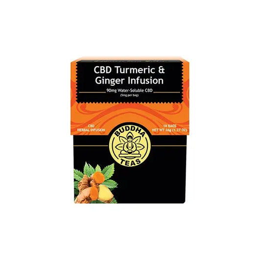 Buddha Teas 5mg CBD Tea Bags - Turmeric & Ginger Infusion - CBD Products