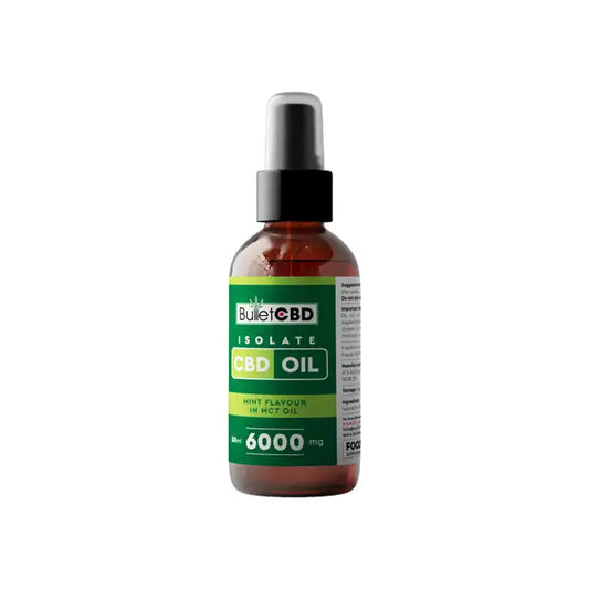 Bullet CBD 6000mg Pure Mint CBD Isolate MCT Oil Spray - 30ml - CBD Products
