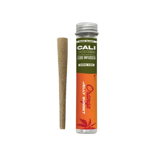 CALI CONES Sage 30mg Full Spectrum CBD Infused Cone - Orange Jelly Sunset - Smoking Products