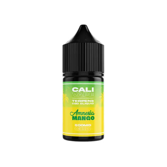 CALI VAPE 500mg Full Spectrum CBD E-liquid 10ml (60PG/40VG) - Amnesia Mango - CBD Products