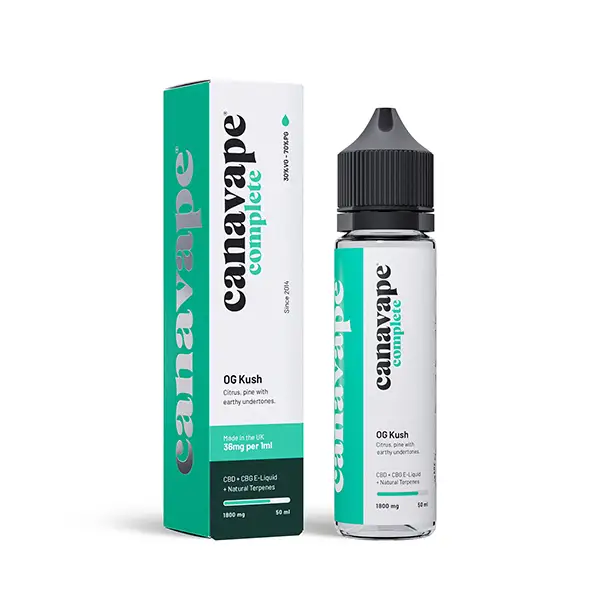 Canavape 1800mg Full-Spectrum CBD + CBG E-liquid 50ml (30VG/70PG) - CBD Products