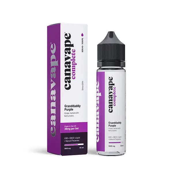 Canavape 1800mg Full-Spectrum CBD + CBG E-liquid 50ml (30VG/70PG) - CBD Products