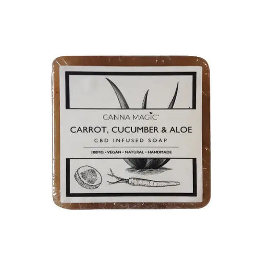 Canna Magic 100mg CBD Carrot Cucumber & Aloe Soap 145g - CBD Products