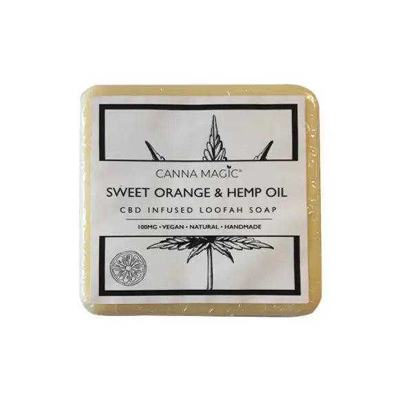 Canna Magic 100mg CBD Sweet Orange & Hemp Oil Soap 145g - CBD Products