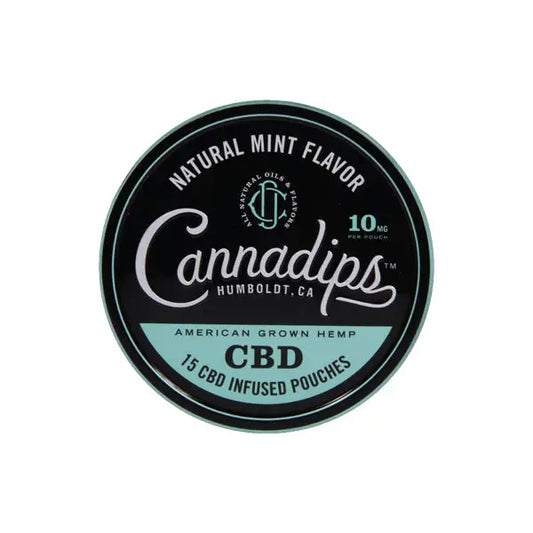 Cannadips 150mg CBD Snus Pouches - Natural Mint - CBD Products