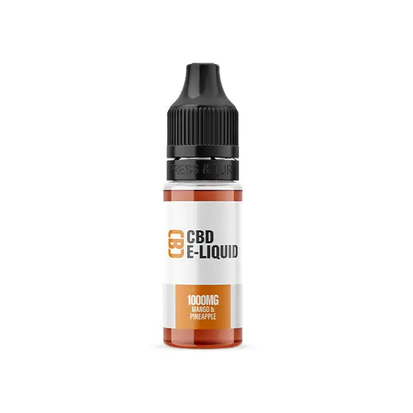 CBD Asylum 1000mg CBD E-liquid 10ml (70PG/30VG) (BUY 1 GET 2 FREE) - Mango & Pineapple - CBD Products