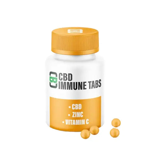 CBD Asylum Immune Tablets bottle with 1000mg CBD immune supplement pills