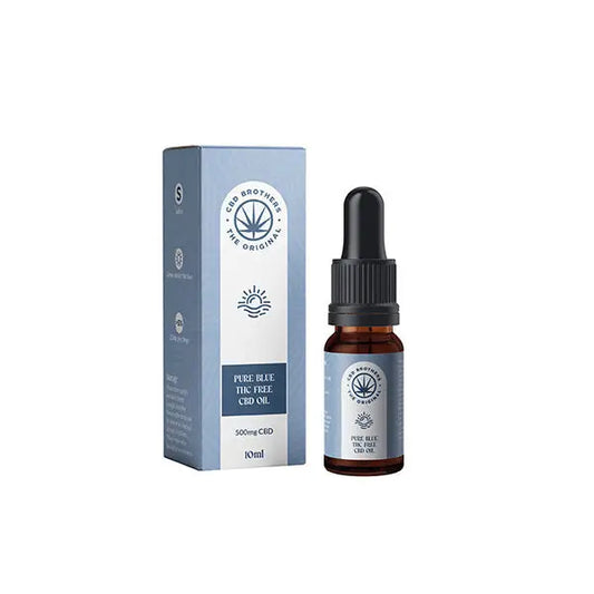CBD Brothers Pure Blue 500mg CBD Oil 10ml bottle and box product image