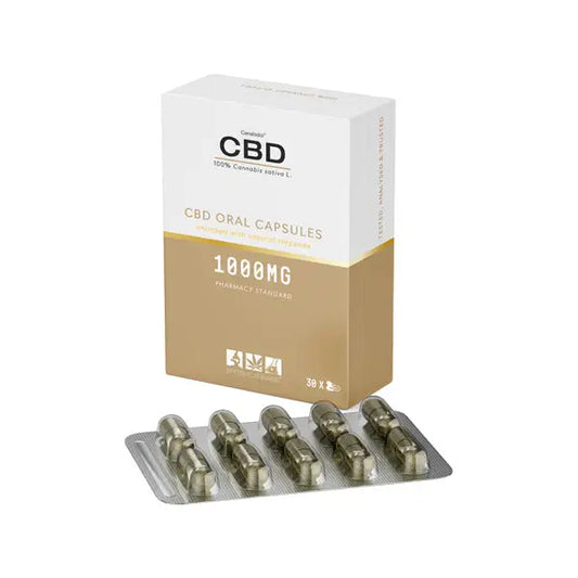 CBD by British Cannabis 1000mg CBD 100% Cannabis Oral Capsules - 30 Caps - CBD Products