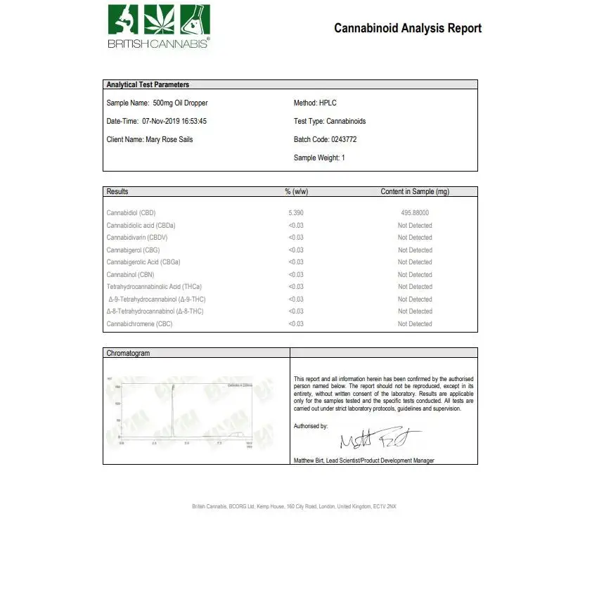 CBD by British Cannabis 500mg CBD Cannabis Oil Drops 10ml - CBD Products