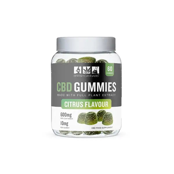 CBD by British Cannabis 600mg CBD Gummies Citrus - 60 Pieces - CBD Products