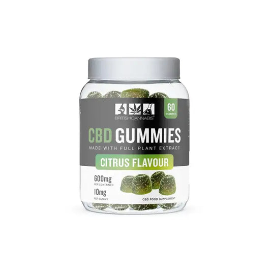 CBD by British Cannabis 600mg CBD Gummies Citrus - 60 Pieces - CBD Products
