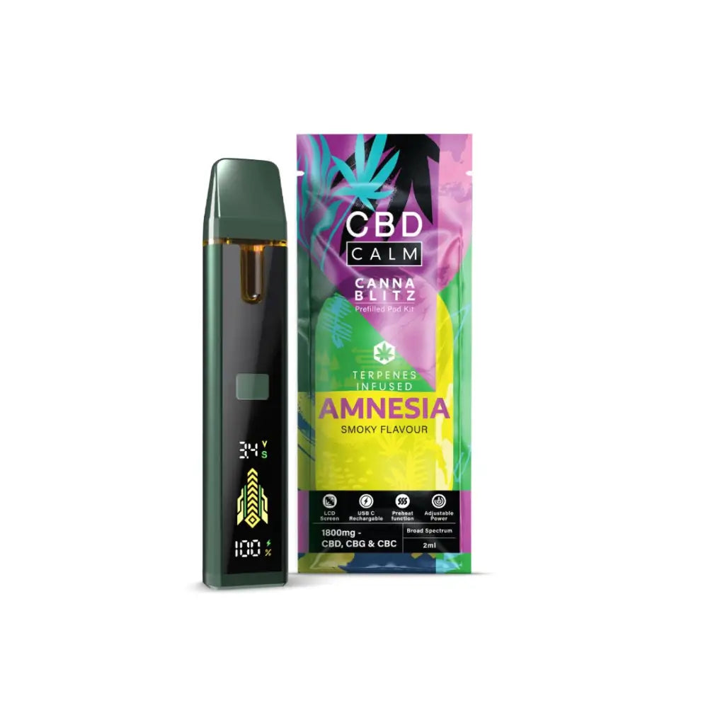 CBD Calm CANNABLITZ 1800mg CBD + CBG + CBC Prefilled Pod Vape Kit - CBD Products