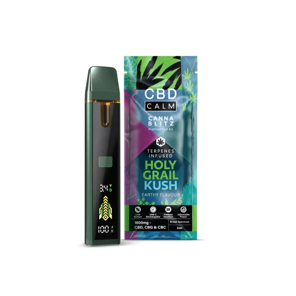 CBD Calm CANNABLITZ 1800mg CBD + CBG + CBC Prefilled Pod Vape Kit - CBD Products