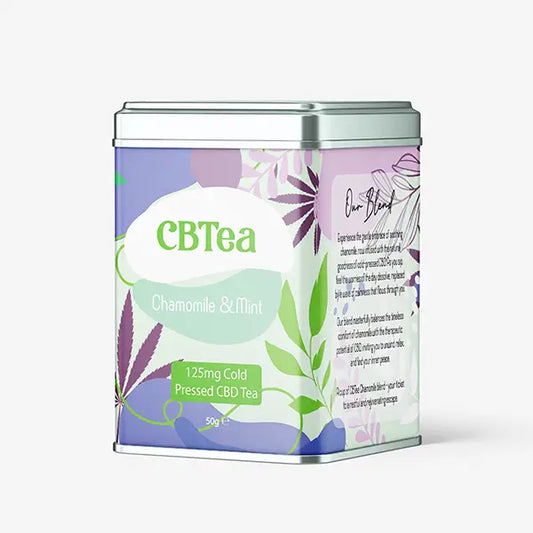 CBTea 125mg Cold Pressed Full Spectrum CBD Chamomile & Mint Tea - 50g - CBD Products