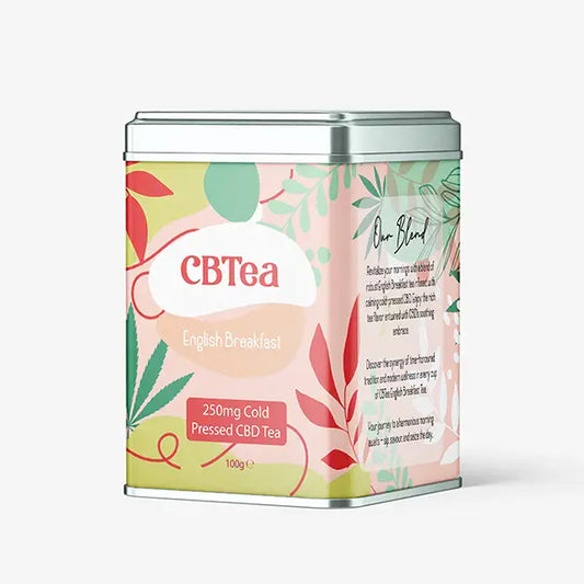 CBTea 250mg Cold Pressed Full Spectrum CBD English Breakfast Tea - 100g - CBD Products