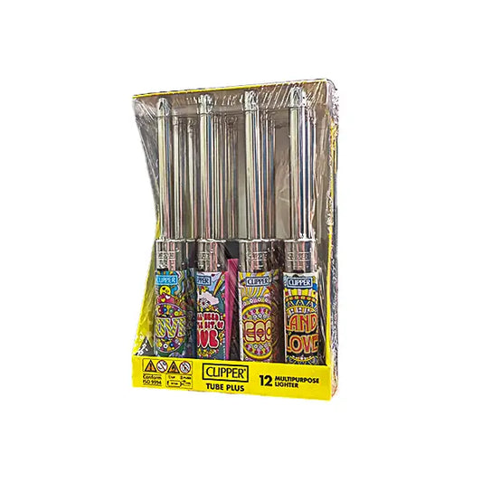 Clipper Tube + Multipurpose Gas Tube Lighter Tube Hippie Love 5 - TUB3S007UK - Single - Smoking Products