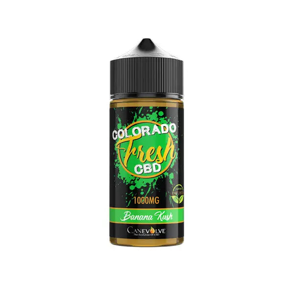Colorado Fresh 1000mg CBD Vaping Liquid 100ml (50PG/50VG) - Banana Kush - CBD Products