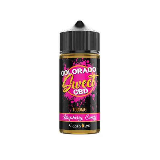 Colorado Sweet 1000mg CBD Vaping Liquid 100ml (50PG/50VG) - Raspberry Candy - CBD Products