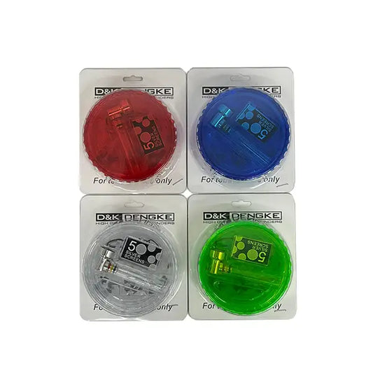 D&K 3 Parts 2 In 1 Plastic Grinder Glass Pipe Included (Various Colours) - DK4036AD-3 - Smoking Products
