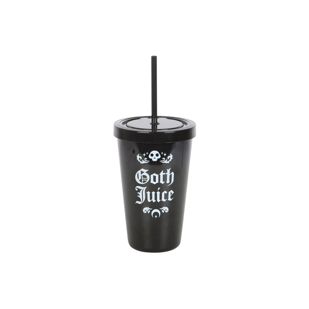 Goth Juice Plastic Tumbler with Straw