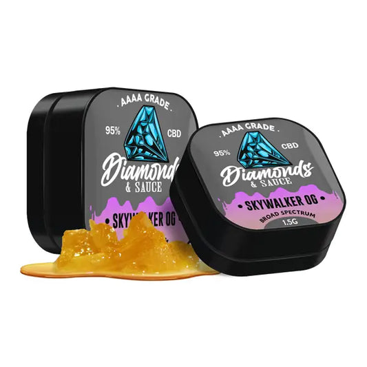Diamonds & Sauce 95% Broad Spectrum CBD Distillate - 1.5g - Skywalker OG - CBD Products