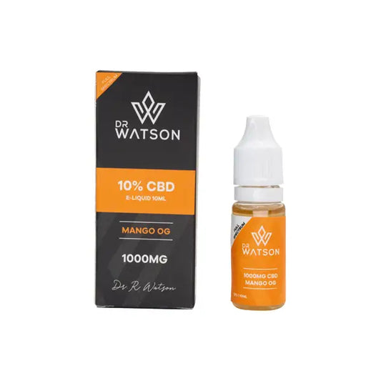 Dr Watson 1000mg Full Spectrum CBD E-liquid 10ml - Mango OG - CBD Products