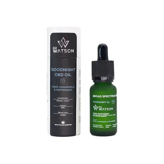 Dr Watson 1500mg Broad-Spectrum Goodnight CBD Oil 20ml - CBD Products