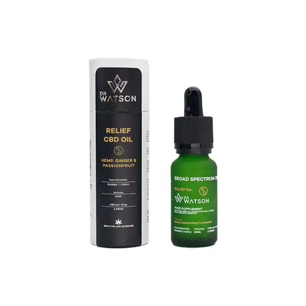 Dr Watson 1500mg Broad-Spectrum Relief CBD Oil 20ml - CBD Products