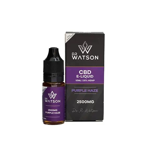 Dr Watson 2500mg CBD Purple Haze E-Liquid - 10ml - CBD Products