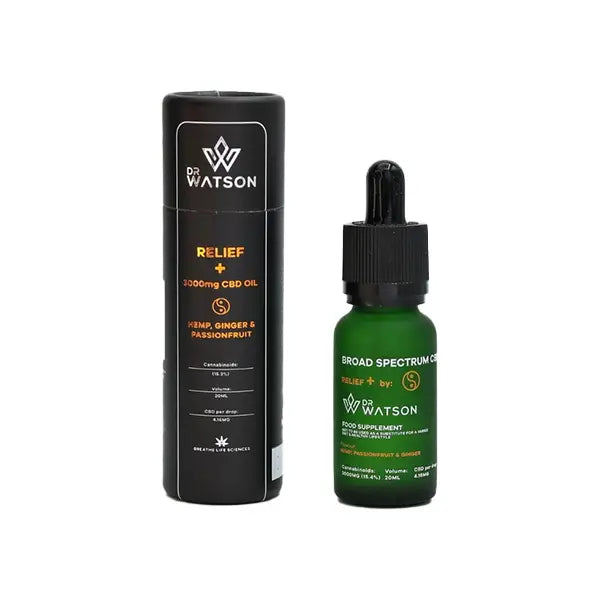 Dr Watson 3000mg Broad-Spectrum Relief CBD Oil 20ml - CBD Products