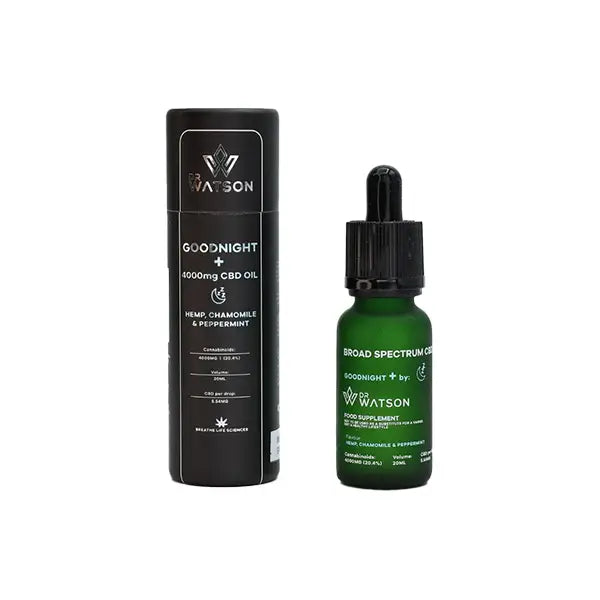 Dr Watson 4000mg Broad-Spectrum Goodnight CBD Oil 20ml - CBD Products