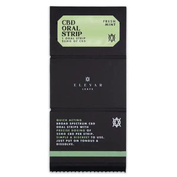CBD oral strips product Elevar Leafs 125mg for fast, convenient absorption