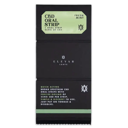CBD oral strips product Elevar Leafs 125mg for fast, convenient absorption